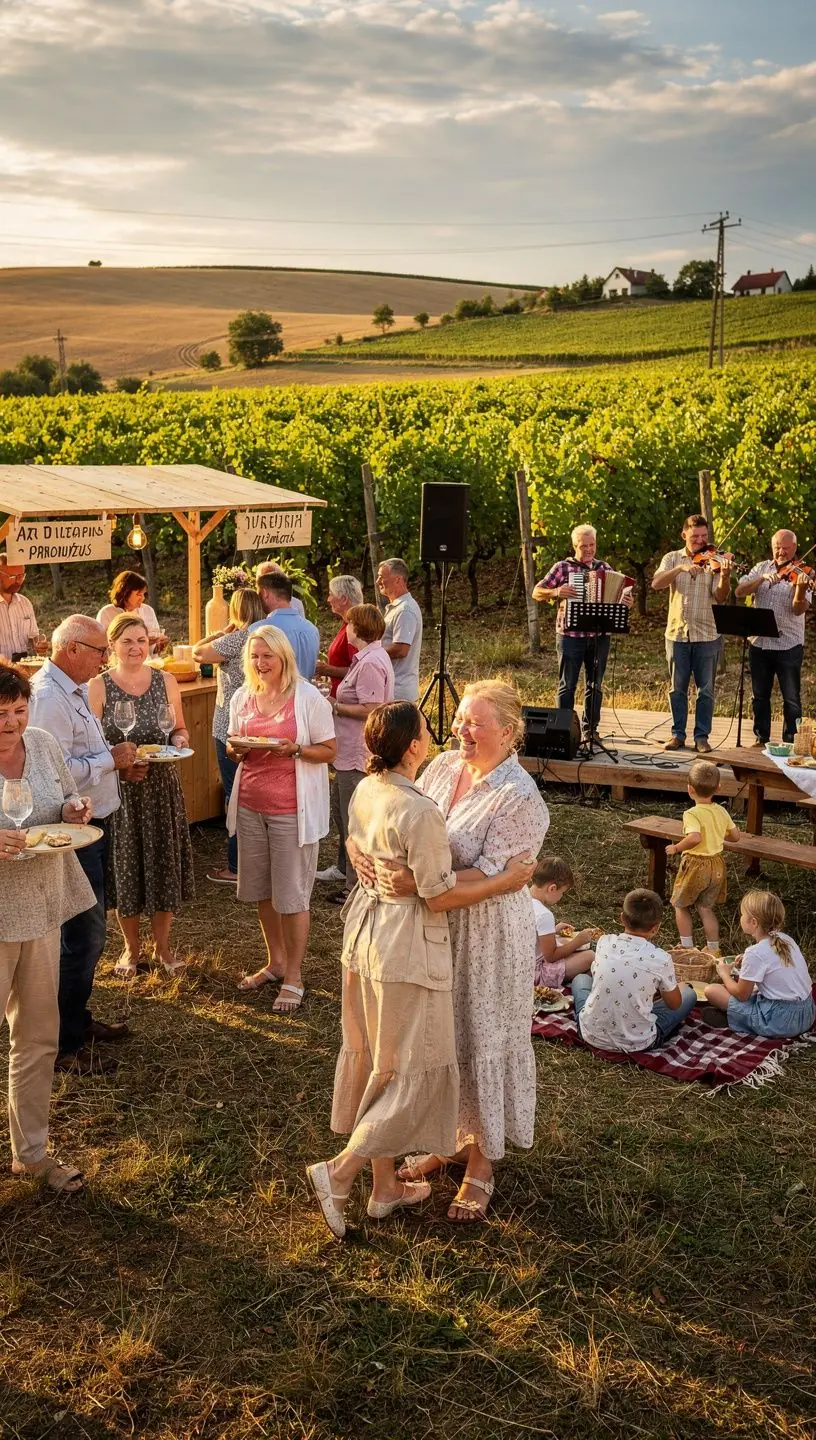 Local musicians performing at community music event